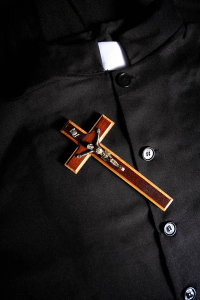 Cross Cassock Priest — Stock Photo, Image