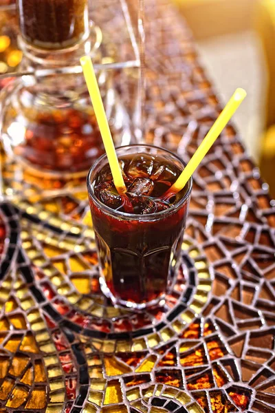 Iced Coffee Straw — Stock Photo, Image