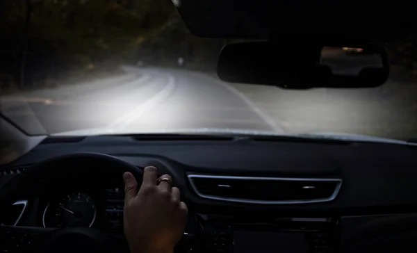 Gece Araba Kullanmak — Stok fotoğraf