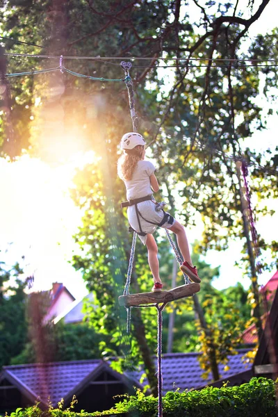 Escalada Parque Corda — Fotografia de Stock