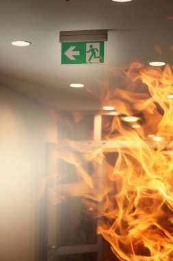 Yangın sırasında ofis tabelasının boşaltılması