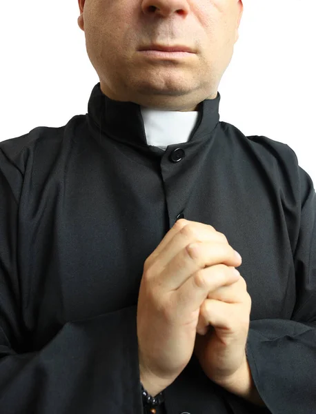 Priest Cassock White Background — Stock Photo, Image