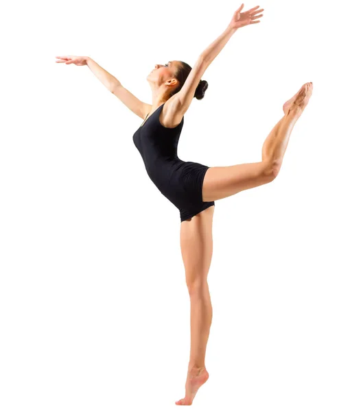 Unga Ballerina Isolerad Vit — Stockfoto