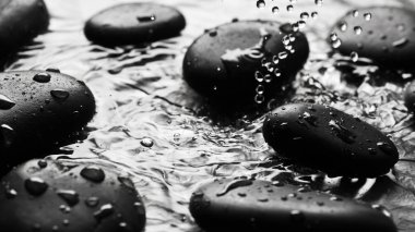 Siyah ıslak çakıl arka plan duvar kağıdı