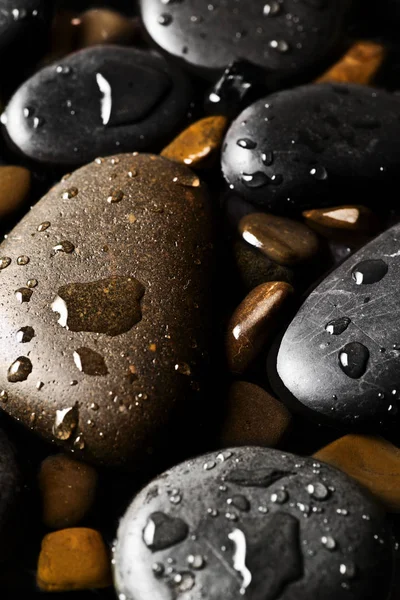 Wet Pebbles Background Wallpaper — Stock Photo, Image