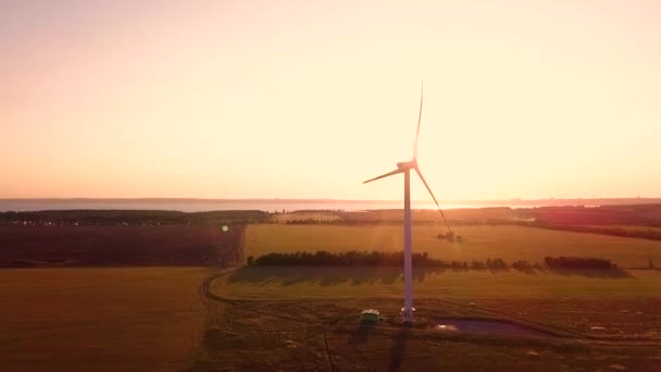 Windkraftanlagen Ohne Fackeln — Stockvideo