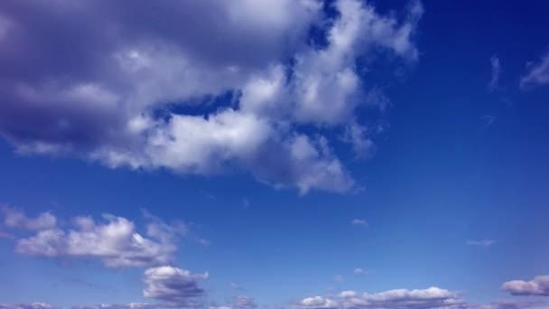 Lapse Video Floating Clouds Blue Sky — Stock Video