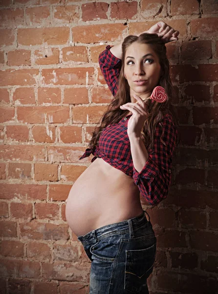 Pinup femme enceinte (HDR ver ) — Photo