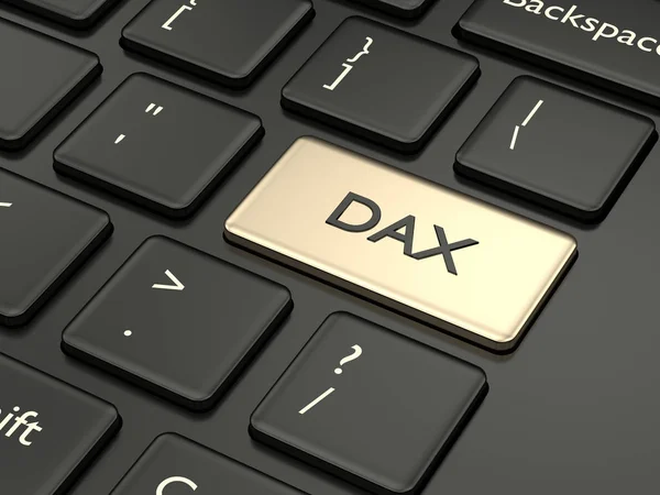 Dax 단추와 컴퓨터 키보드의 렌더링 인덱스 — 스톡 사진