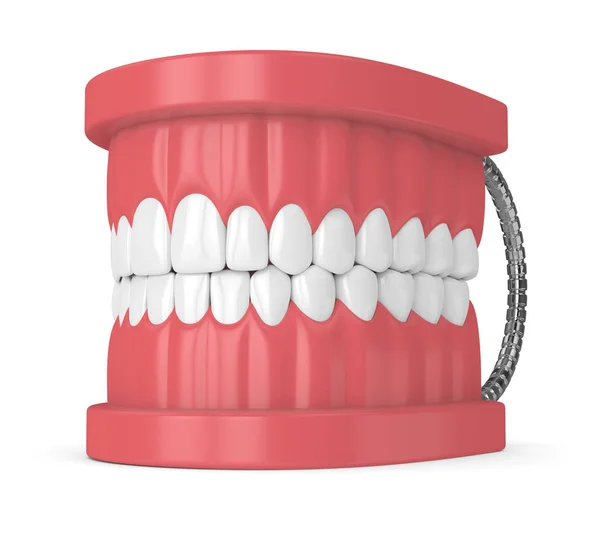 Çene Dişleri Olan Render Diş Sağlık Kavramı — Stok fotoğraf