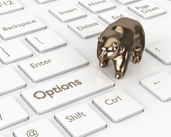 Render Keyboard Options Button Bear Concept Bearish Trend — Stock Photo, Image