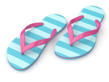 Beyaz arka plan üzerinde floplar Flip 3D render