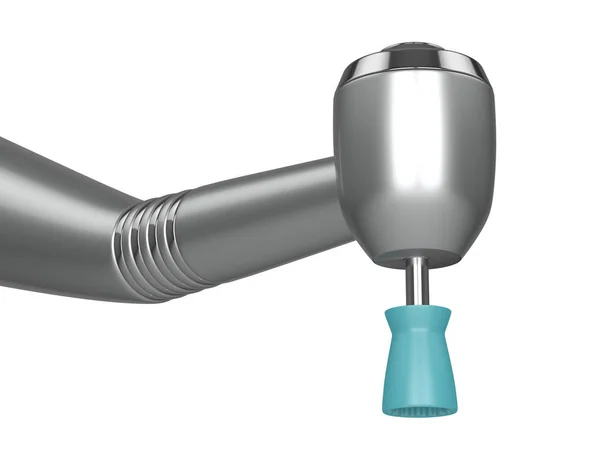 3Dレンダリング歯科ハンドピースと研磨予防カップ — ストック写真