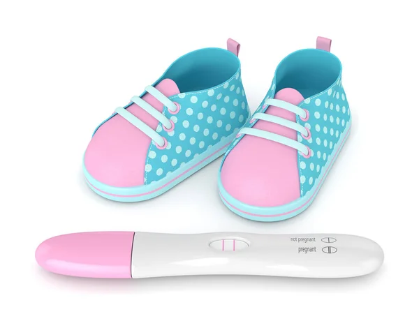 3d renderização de sapatos de bebê sobre branco — Fotografia de Stock