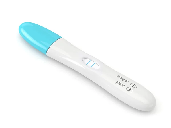 3D renderizado de la prueba de embarazo positiva — Foto de Stock