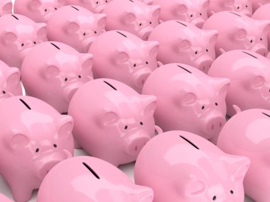 Arka arkaya kumbaraların 3d render