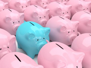 Arka arkaya kumbaraların 3d render