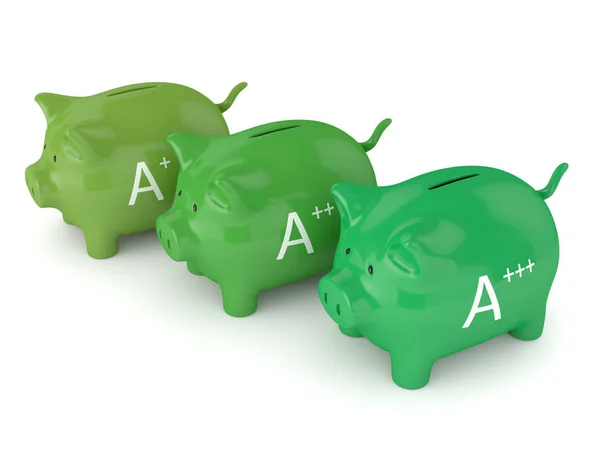 3d renderização de piggy banks coloridos — Fotografia de Stock