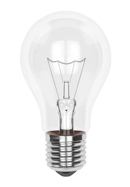 3d renderização de lâmpada incandescente luz sobre fundo branco — Fotografia de Stock