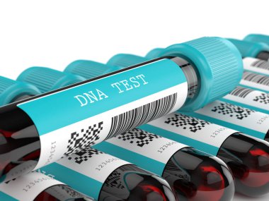 Dna test tüplerinin 3d render