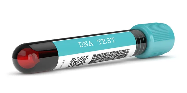3D renderizado del tubo de ensayo de ADN — Foto de Stock