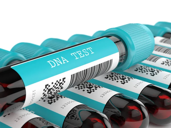 3D renderizado de tubos de ensayo de ADN — Foto de Stock