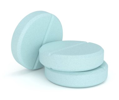 Beyaz üzerinde hap 3d render