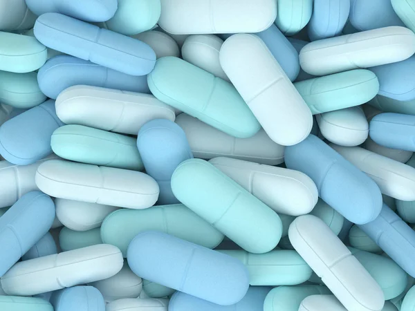 3d render of top view of pills — Stock Photo, Image