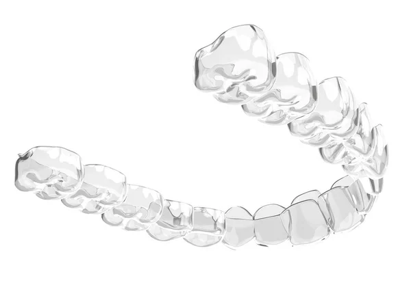 Render Invisalign Removable Invisible Vacuum Formed Retainer White Background — Stock Photo, Image