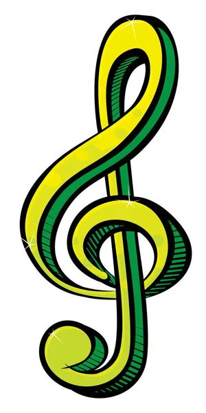 Σύμβολο Του Κλειδιού Βιολί Δημιουργήθηκε Στυλ Γκράφιτι — Διανυσματικό Αρχείο