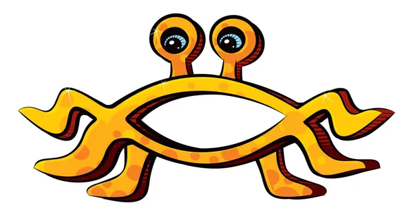 Church Flying Spaghetti Monster Symbol Skapad Graffitistil — Stock vektor