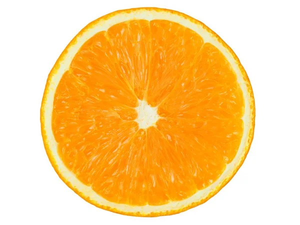 白い背景に孤立したオレンジの半分 — ストック写真