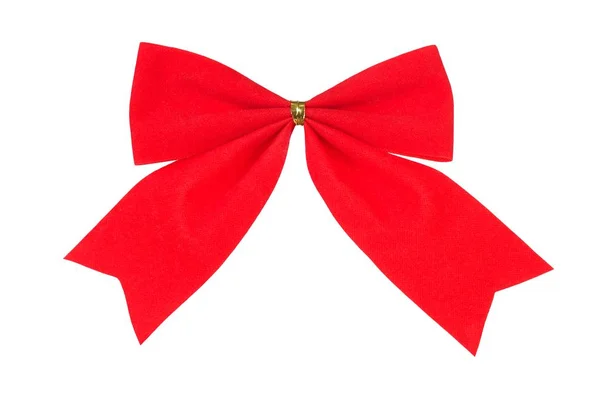 Christmas Red Bow Isolated White Background — Stock Photo, Image
