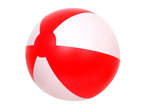 Aufblasbarer Strandball Isoliert Auf Weißem Hintergrund — Stockfoto