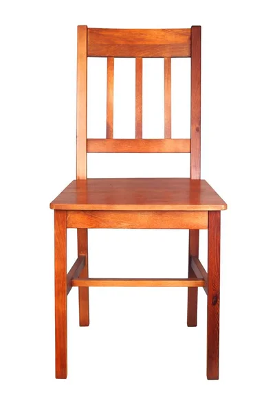 Krzesło Drewniane Izolowane Białym Tle — Zdjęcie stockowe