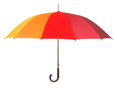 Rainbow umbrella isolated on white background clipart