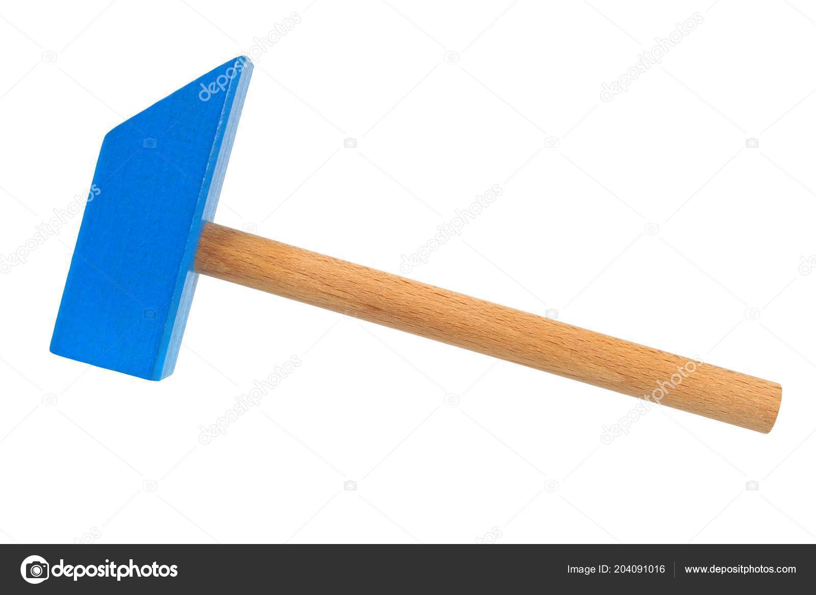 Juguete Stock Martillo Madera Sobre — Aislada De Fotos Blanco Fondo w80vmNn
