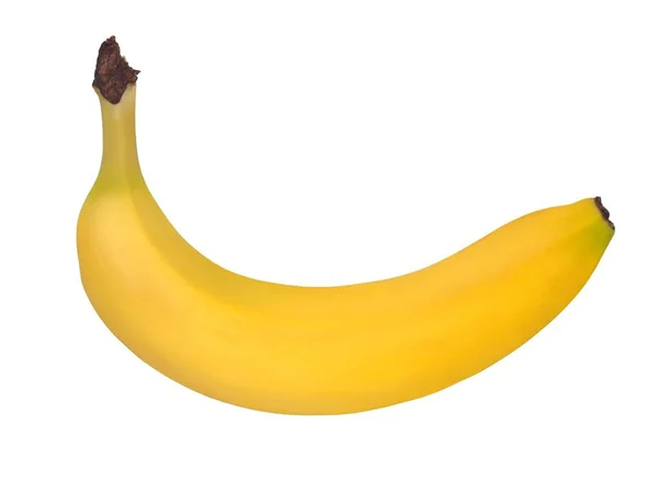Banana Amarela Fresca Isolada Sobre Fundo Branco — Fotografia de Stock