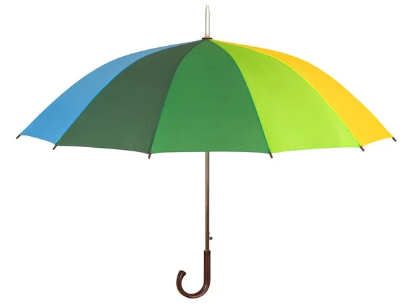 Rainbow Umbrella Isolated White Background — Stock Photo, Image