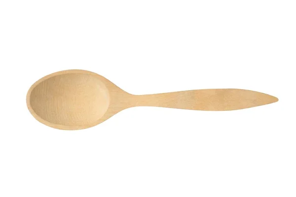 Big Wooden Spoon Isolated White Background — Stock Photo, Image