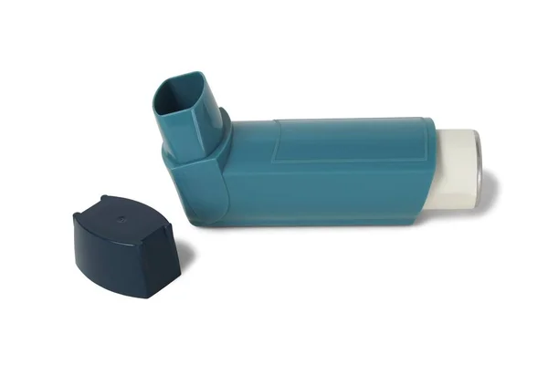 Asthma Inhaler Isolated White Background — Stock Photo, Image