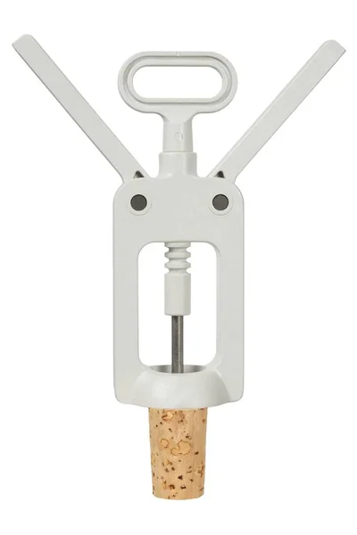 Corkscrew on white — Stock Photo, Image