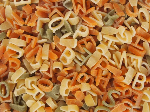 Lettere pasta macro — Foto Stock