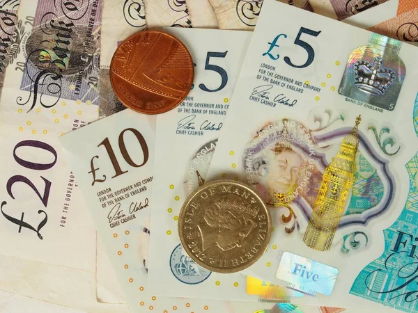 イギリスのお金の背景 — ストック写真