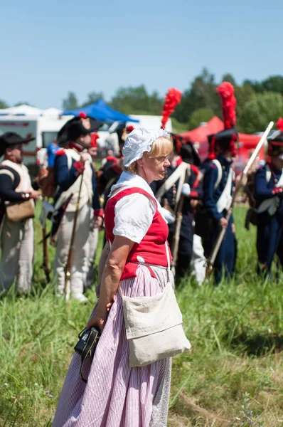 Wojny napoleońskie Bitwa w regionie Friedland Kaliningrad Obraz Stockowy