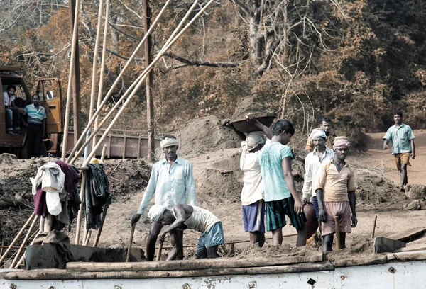 Hindistan Goa Daki Manüel Işçilerin Resmi — Stok fotoğraf