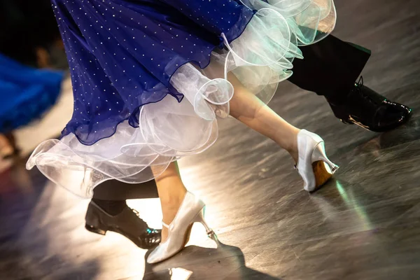 Legs Young Dancers Dance Floor — Stock Photo, Image