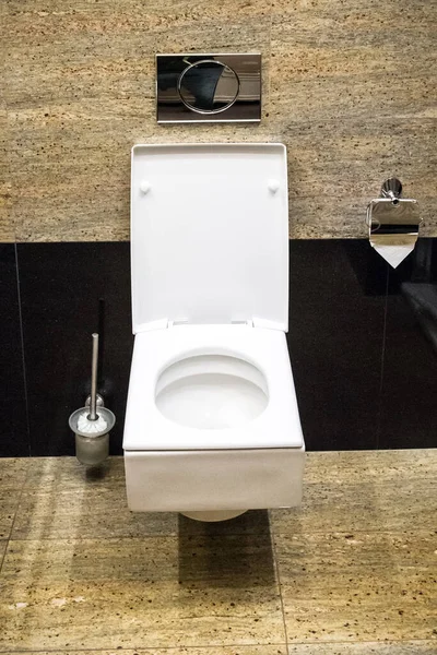 Luxus Badezimmer Verfügt Über Waschbecken Und Toilettenschüssel — Stockfoto