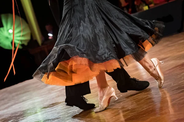 Coppia Ballo Sala Ballo Danza Sulla Competizione Danza — Foto Stock