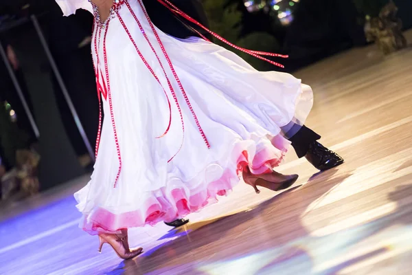 Coppia Ballo Sala Ballo Danza Sulla Competizione Danza — Foto Stock